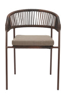 Brown Rattan Outdoor Dining Chairs (2) | OROA Modern Skye | Oroatrade.com