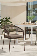 Brown Rattan Outdoor Dining Chairs (2) | OROA Modern Skye | Oroatrade.com