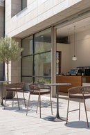 Brown Rattan Outdoor Bar Stools (2) | OROA Modern Skye | Oroatrade.com