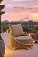 Rattan Weave Outdoor Swivel Chair | OROA Modern Cabana | Oroatrade.com