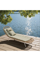 Padded Rattan Weave Outdoor Chaise | OROA Modern Skim | Oroatrade.com