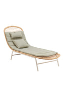 Padded Rattan Weave Outdoor Chaise | OROA Modern Skim | Oroatrade.com