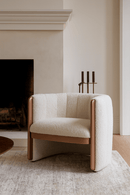 Cream Boucle Accent Chair | OROA Modern Joselyn