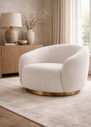 off white swivel arm chair - www.oroa.com