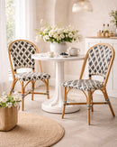 Woven Indoor Semi Outdoor Bistro Chairs 2 | Bali Loom Ambre | Oroatrade.com