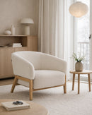 White Curved Accent Chair | OROA Modern Giselle