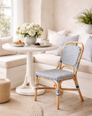 Blue White Weaving Bistro Chair | Bali Loom Luciana | Oroatrade.com