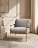 Hospitality furniture - Gray Velvet Lounge Chair - www.oroatrade.com