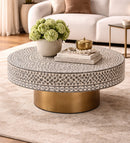 Mosaic Capiz Shell Coffee Table | Bali Loom Idra | Oroatrade.com