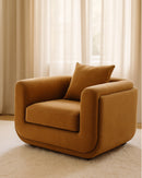 Orange Fabric Lounge Chair | OROA Modern Tiene