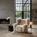 Beige Sheepskin Lounge Armchair | OROA Modern Dalton