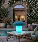 Hospitality furniture - White Mushroom-Inspired Outdoor Table Lamp - www.oroatrade.com