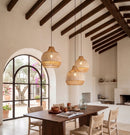Hospitality furniture - Two-Toned Braided Rattan Pendant Lamp - www.oroatrade.com