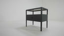 Glass Top Black Oak Nightstand | Ethnicraft Spindle | Oroatrade.com