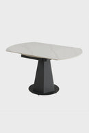 White Ceramic Extendable Dining Table | OROA Modern Barela