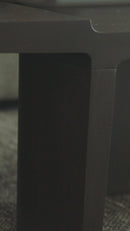 Carved Brown Mahogany Side Table | Ethnicraft Brutalist