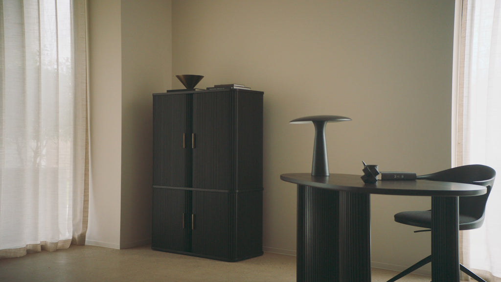 Brown Mahogany Filing Cabinet | Ethnicraft Roller Max | Oroatrade.com