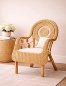 Curled Rattan Detail Accent Chair | Bali Loom Putri | Oroatrade.com