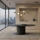Brown Wooden Oval Dining Table | Richmond Interiors Gordon