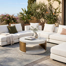 White Ridged Indoor/Outdoor Coffee Table | Splendido Cavette