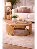 Round Rattan Peel Coffee Table | Bali Loom Eldon | Oroatrade.com