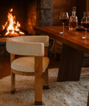 Burl Framed Cream Dining Chair | OROA Modern Letha | Oroatrade.com