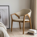Cream Vegan Leather Dining Chair | OROA Modern Ocasio