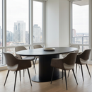Brown Wooden Oval Dining Table | Richmond Interiors Gordon