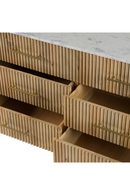 Fluted Mango Wood 6-Drawer Dresser | OROA Modern Cambridge