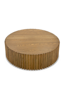 Reeded Walnut Round Coffee Table | OROA Modern Espana | Oroatrade.com