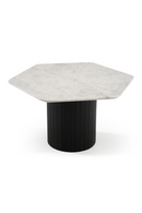 Hexagonal White Marble Dining Table | OROA Modern Rivas