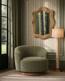 Hemp Fabric Swivel Accent Chair | OROA Modern Agatha