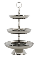 Silver Triple Cake Stand | Eichholtz Oriole | OROA TRADE