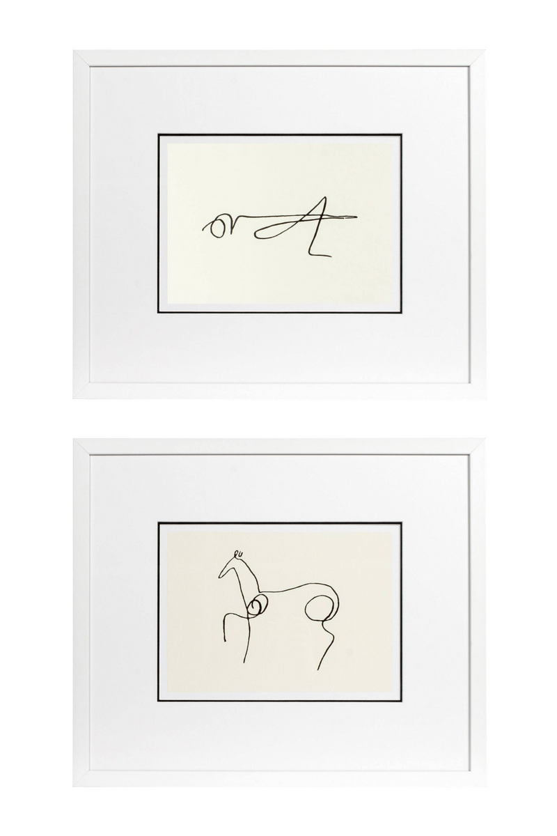 Grasshopper and Horse Print (Set of 2) | Eichholtz Picasso | OROA TRADE