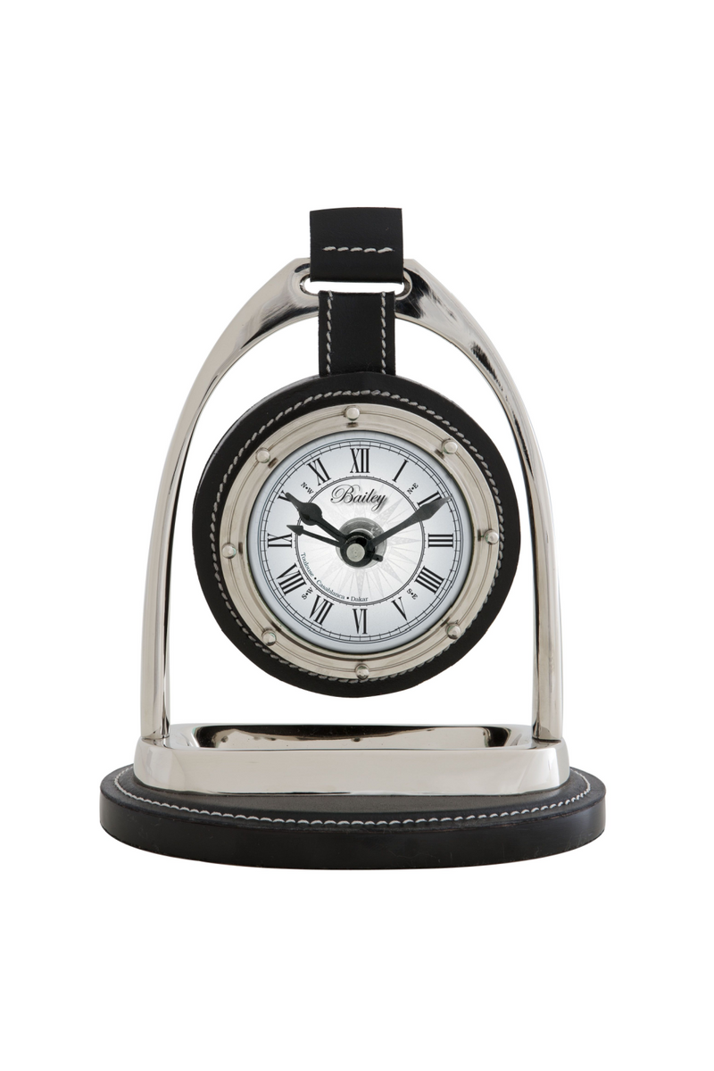 Silver Desk Clock | Eichholtz Bailey Equestrian | Oroatrade.com
