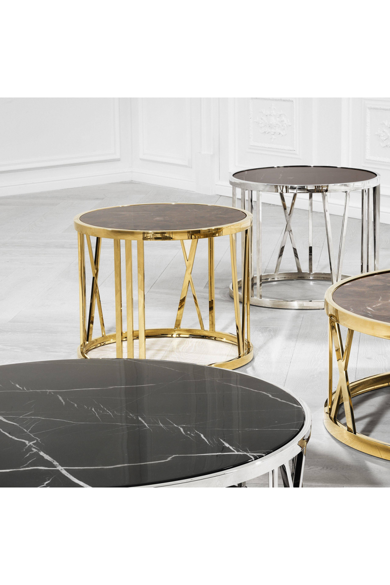 Round Gold Side Table | Eichholtz Baccarat | OROA TRADE