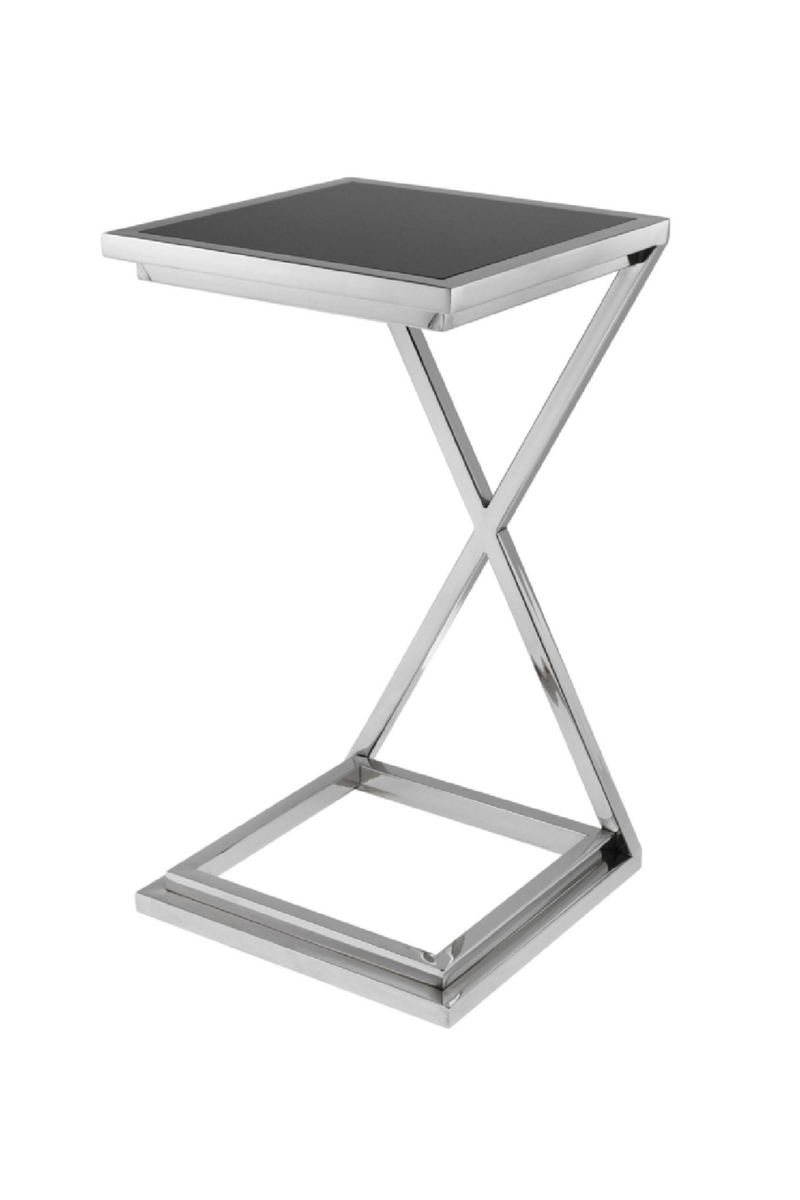 Black Glass Side Table | Eichholtz Cross | OROA TRADE