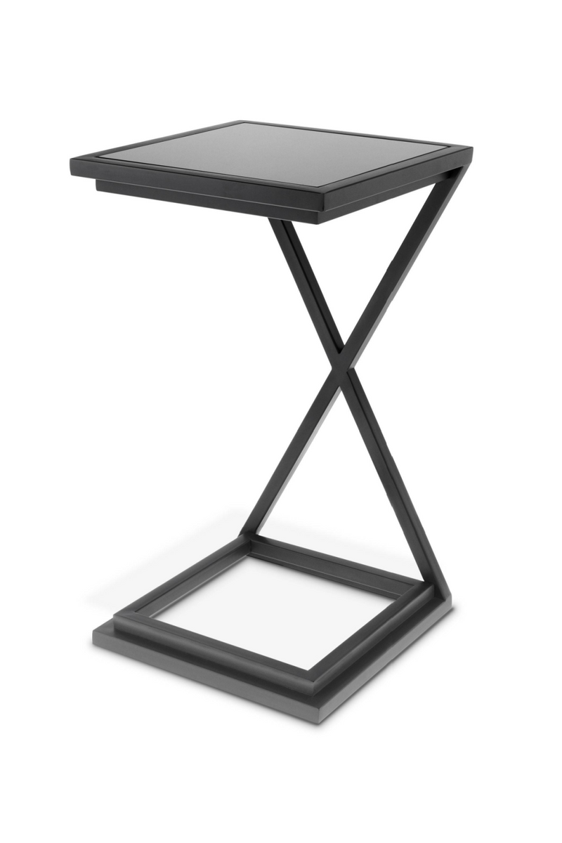 Gunmetal Glass Side Table | Eichholtz Cross | OROA TRADE