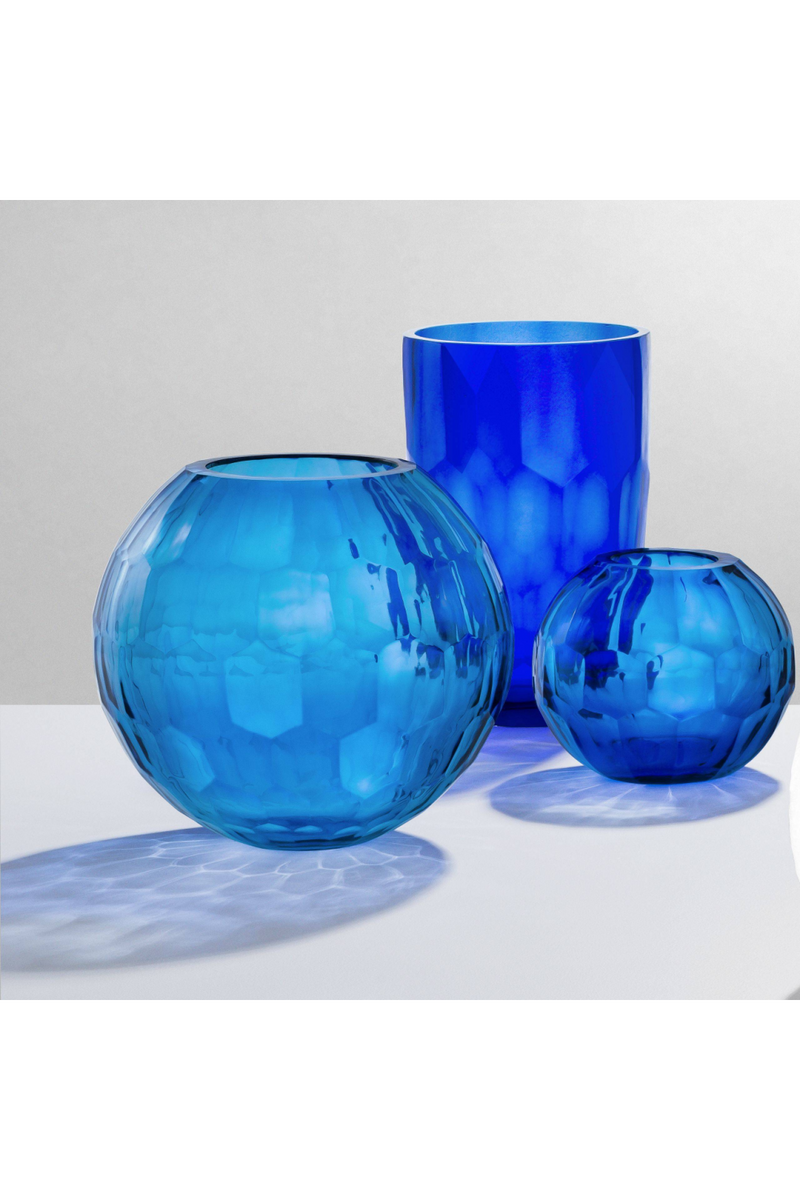 Blue Glass Vase - L | Eichholtz Feeza | OROA TRADE