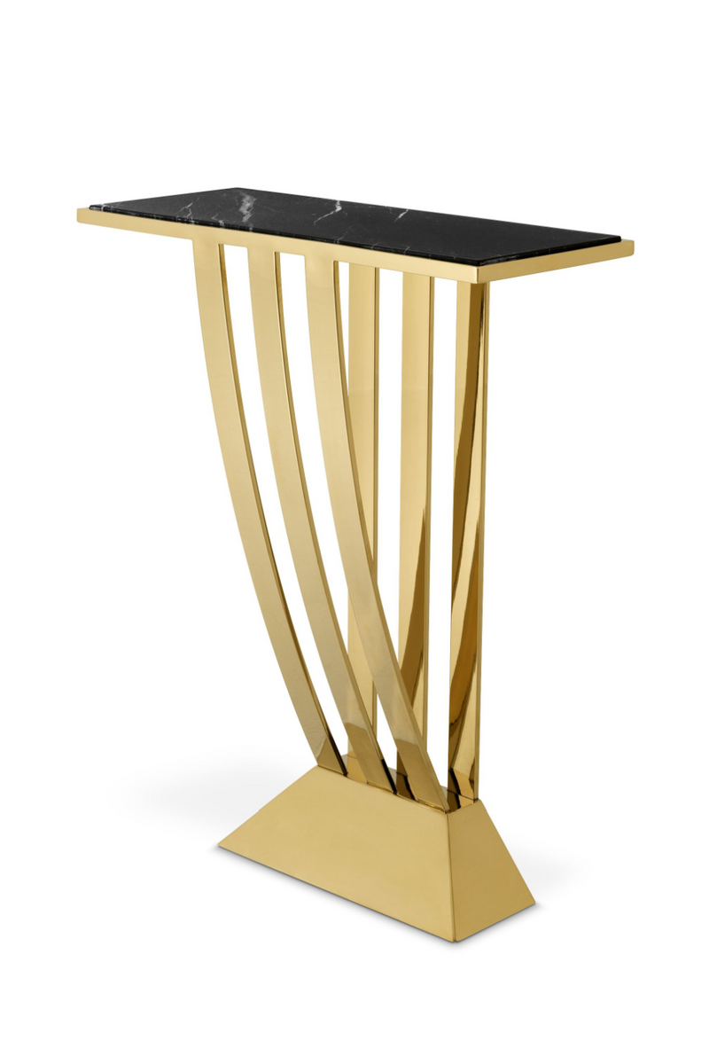 Small Gold Art Deco Console Table | Eichholtz Beau Deco | OROA TRADE