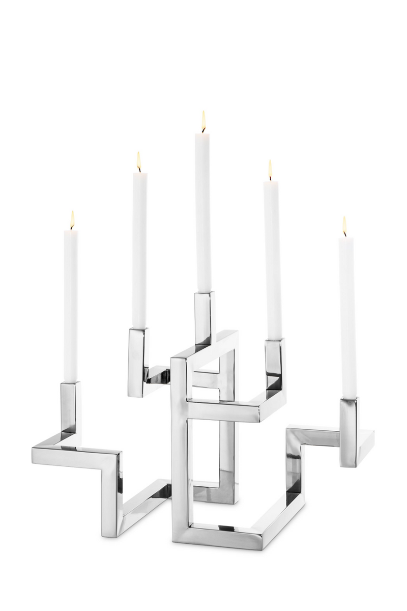 Silver Candle Holder | Eichholtz Skyline | OROA TRADE