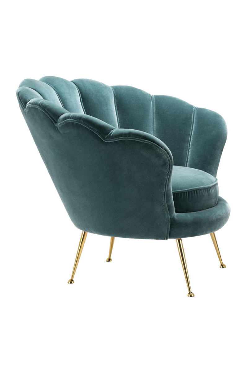 Blue Scalloped Accent Chair | Eichholtz Trapezium | Oroatrade.com