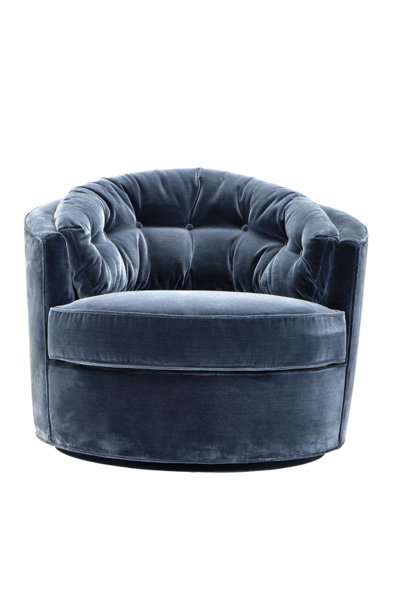 Blue Velvet Swivel Chair | Eichholtz Recla | Oroatrade.com