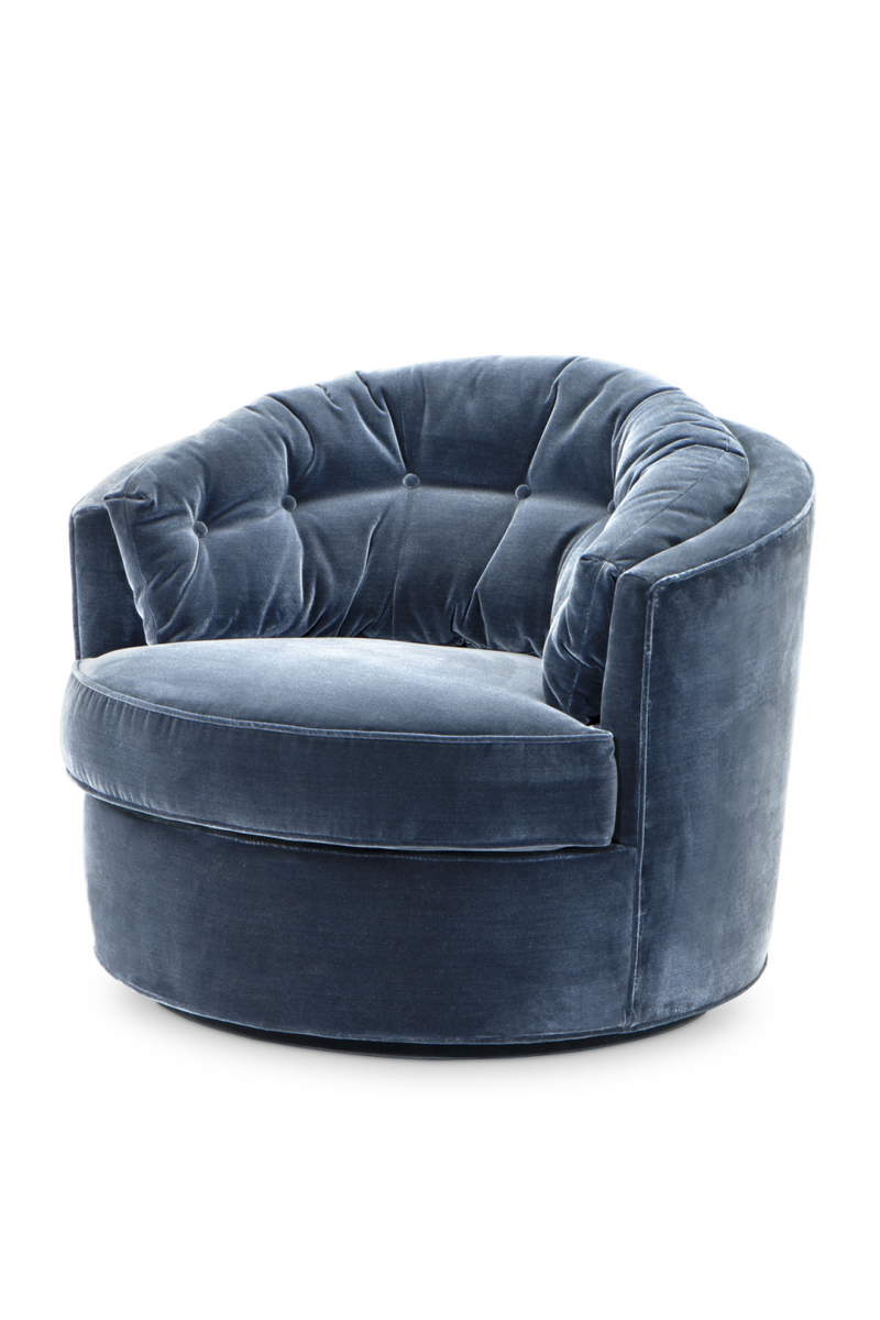 Blue Velvet Swivel Chair | Eichholtz Recla | Oroatrade.com