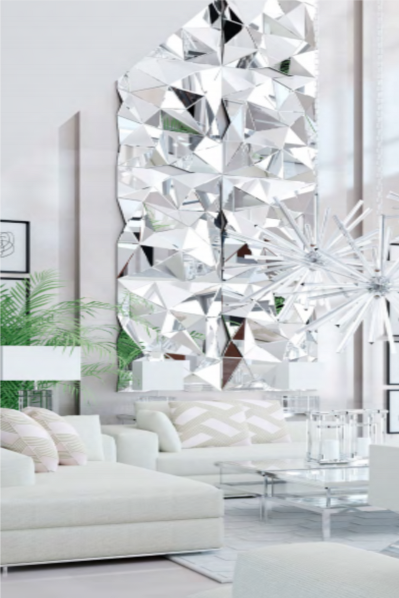 3D Triangle Faceted Wall Mirror | Eichholtz Boyton | OROA TRADE