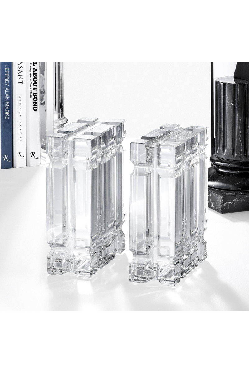 Glass Bookends set of 2 | Eichholtz Linea | OROA TRADE