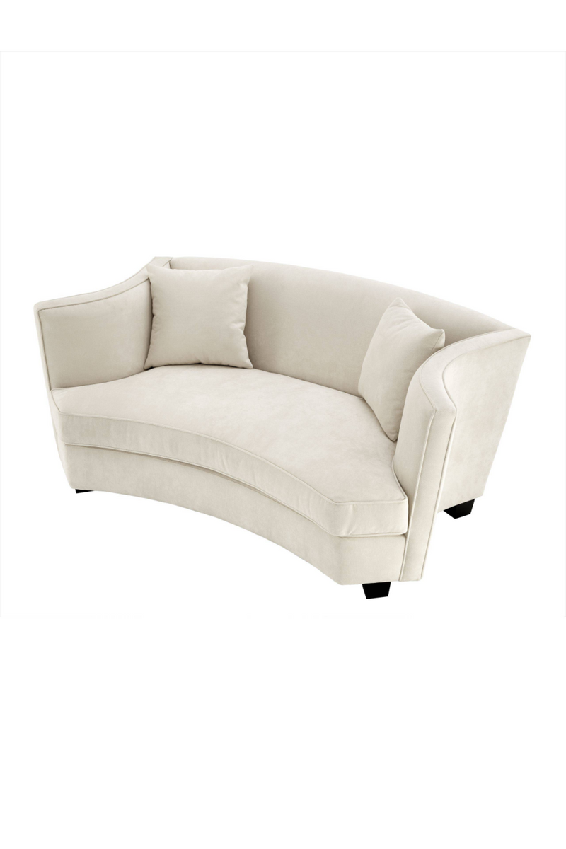 White Velvet Curved Sofa | Eichholtz Giulietta | Oroatrade.com