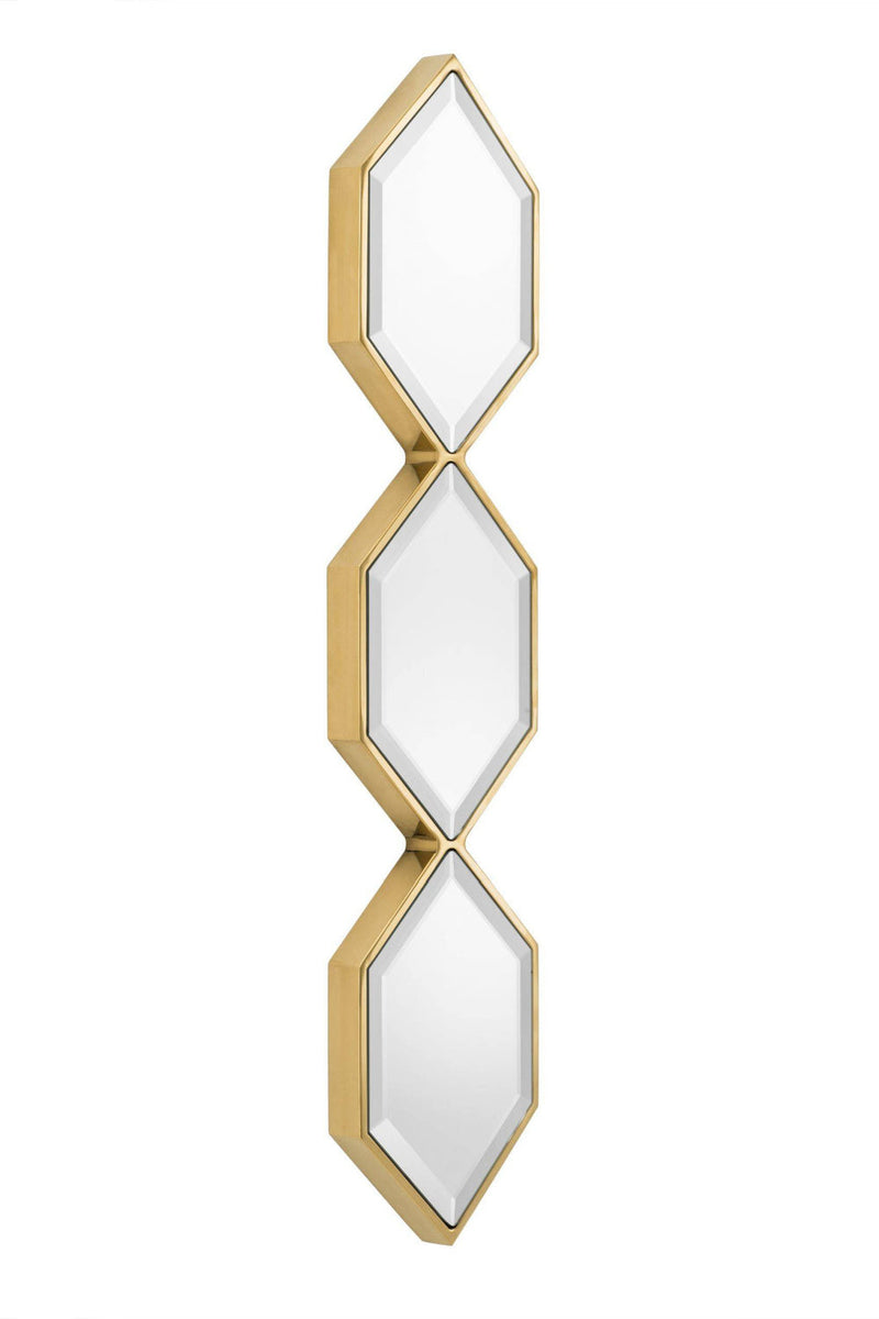 Gold Hexagonal Beveled Trio Mirror Glass | Eichholtz Saronno | OROA TRADE