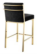 Gold Black Velvet Counter Stool | Eichholtz Scott | OROA TRADE