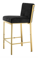 Gold Black Velvet Counter Stool | Eichholtz Scott | OROA TRADE